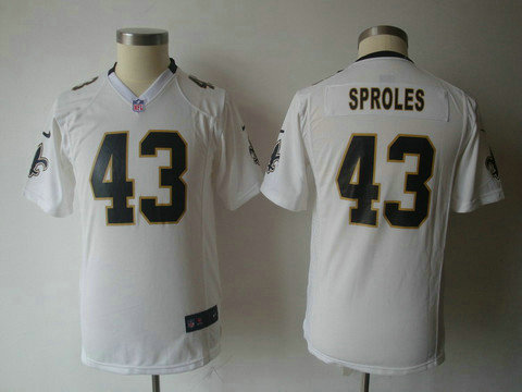 Nike Youth New Orleans Saints 43 Sproles White Game nfl jerseys